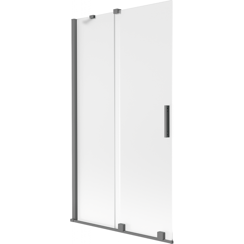 Mexen Velar Duschabtrennung, 2-flügelig, verschiebbar, 100 x 150 cm, matt, Gun Metal - 896-100-000-31-95