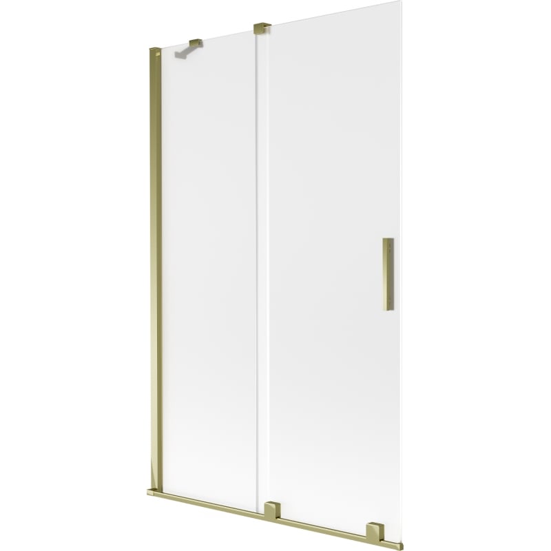 Mexen Velar Badewannenabtrennung 2-flügelig verschiebbar 110 x 150 cm, mattiert, gold - 896-110-000-31-50