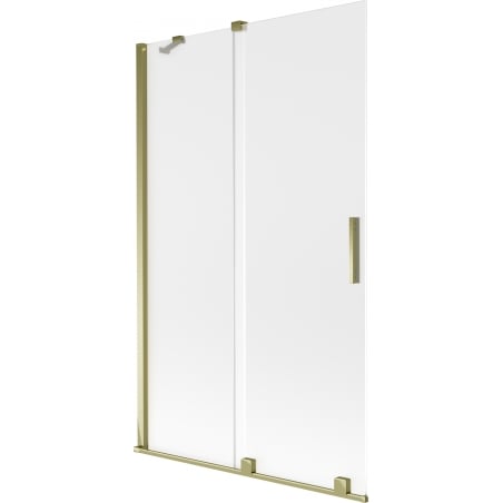 Mexen Velar Badewannenabtrennung 2-flügelig verschiebbar 110 x 150 cm, mattiert, gold - 896-110-000-31-50