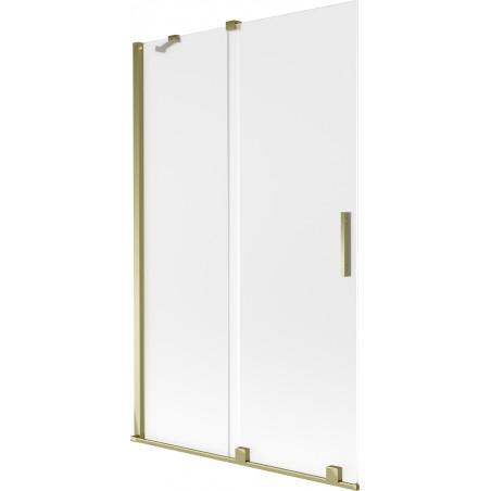 Mexen Velar zweiflügelige, verschiebbare Badewannenabtrennung 110 x 150 cm, mattiert, gold - 896-110-000-31-50