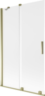Mexen Velar Badewannenabtrennung 2-flügelig verschiebbar 110 x 150 cm, mattiert, gold - 896-110-000-31-50