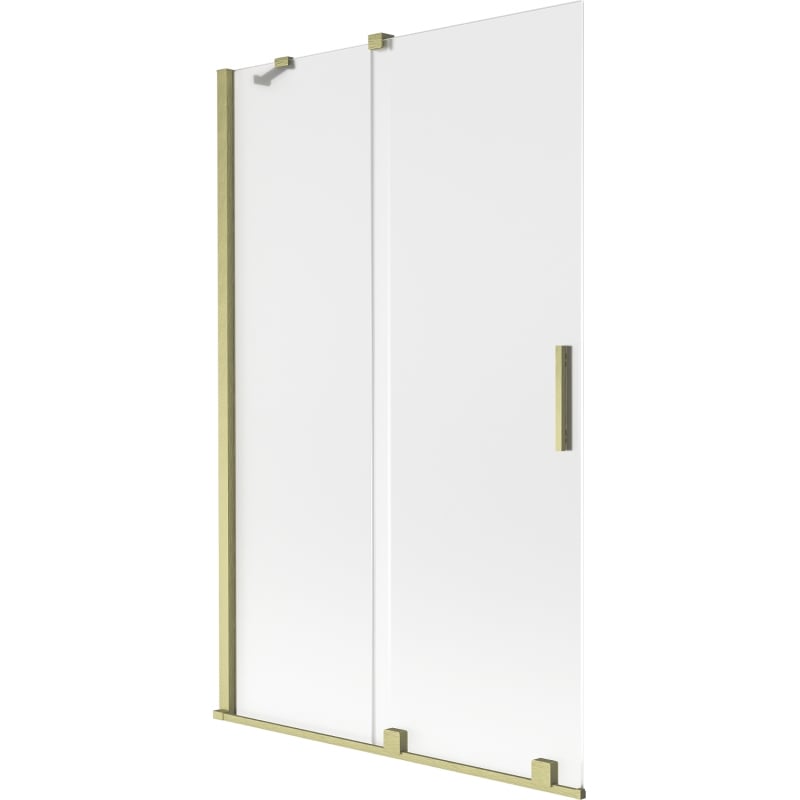 Mexen Velar Badewannen Paravent 2-flügelig verschiebbar 110 x 150 cm, matt, gold gebürstet - 896-110-000-31-55