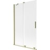 Mexen Velar Badewannen Paravent 2-flügelig verschiebbar 110 x 150 cm, matt, gold gebürstet - 896-110-000-31-55