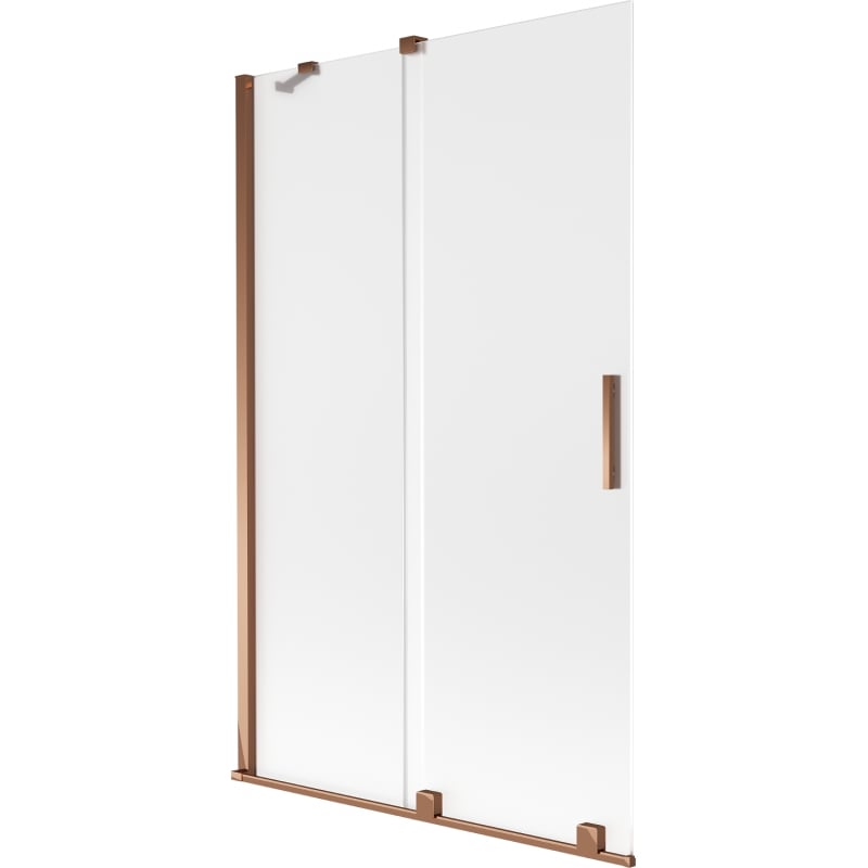 Mexen Velar Badewannenabtrennung 2-flügelig, Schiebemechanismus 110 x 150 cm, matt, Roségold - 896-110-000-31-60