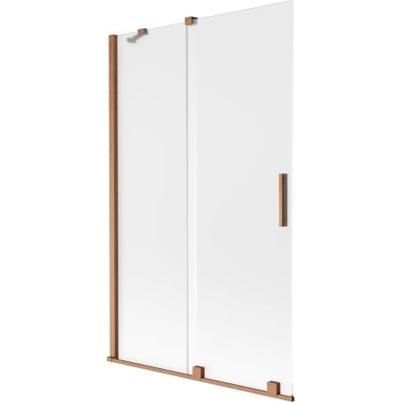 Mexen Velar 2-flügelige verschiebbare Badewannenabtrennung 110 x 150 cm, Matt, Gebürstetes Kupfer - 896-110-000-31-65