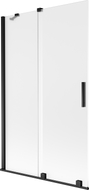 Mexen Velar 2-flügelige, schiebbare Badewannenabtrennung 110 x 150 cm, matt, schwarz - 896-110-000-31-70
