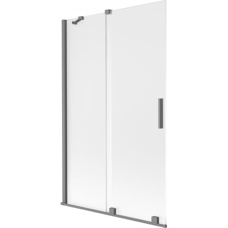 Mexen Velar Badewannenabtrennung 2-flügelig verschiebbar 110 x 150 cm, matt, Gun Metal - 896-110-000-31-95