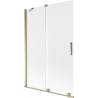 Mexen Velar Badewannen-Duschwand 2-flügelig verschiebbar 120 x 150 cm, matt, gold - 896-120-000-31-50