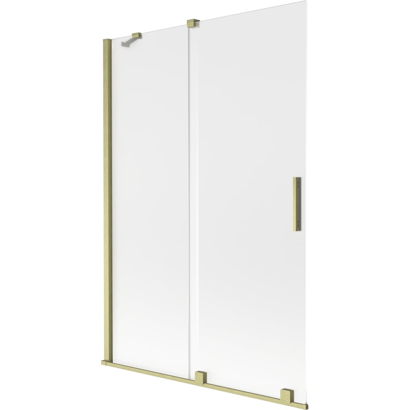 Mexen Velar 2-flügelige, verschiebbare Wannensichtschutzwand 120 x 150 cm, matt, gebürstetes Gold - 896-120-000-31-55