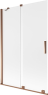 Mexen Velar Duschwanne 2-flügelig verschiebbar 120 x 150 cm, matt, Roségold - 896-120-000-31-60