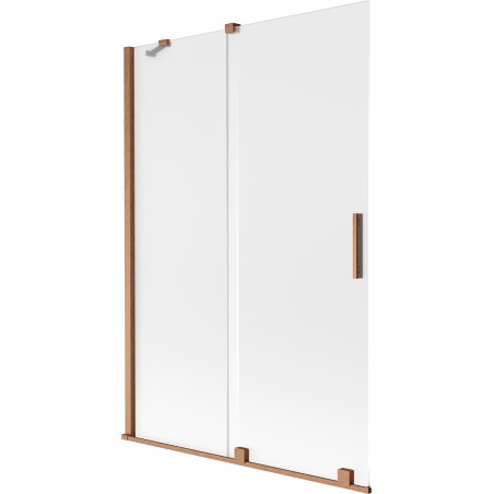 Mexen Velar zweiteilige Duschwand, verschiebbar, 120 x 150 cm, mattiert, gebürstetes Kupfer - 896-120-000-31-65