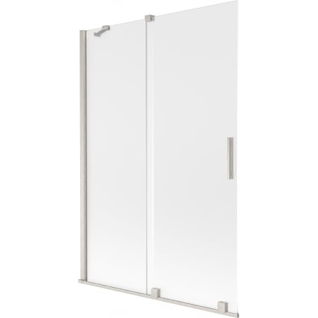 Mexen Velar Badefaltwand 2-flügelig verschiebbar 120 x 150 cm, mattiert, gebürstetes Nickel - 896-120-000-31-97