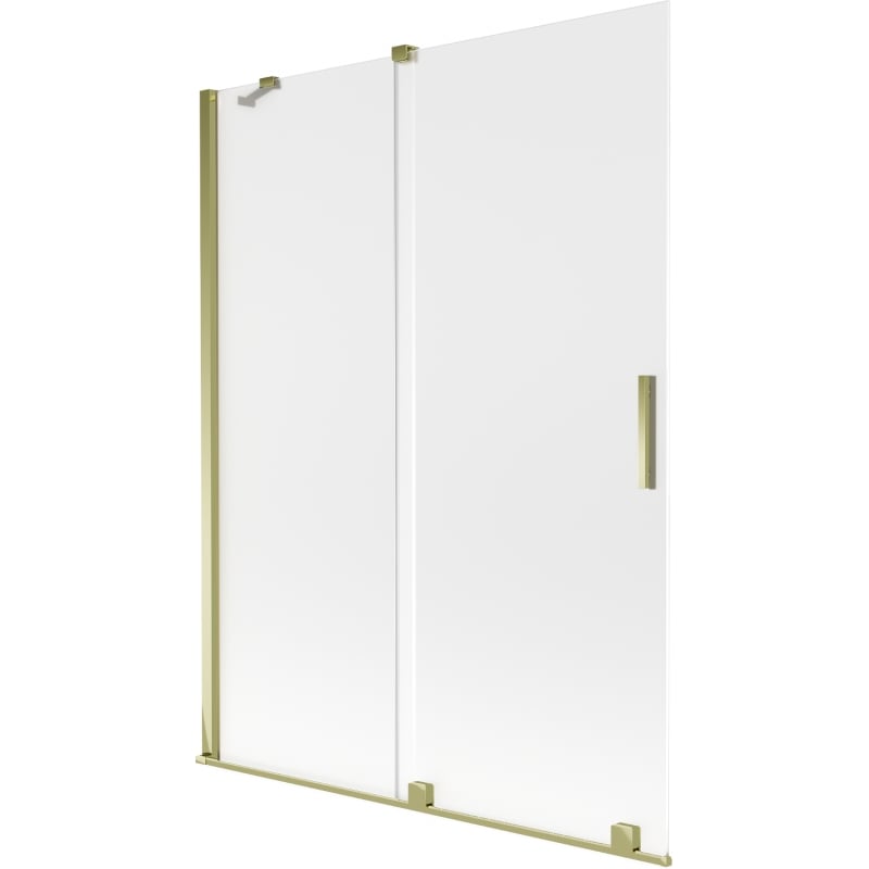 Mexen Velar 2-flügelige verschiebbare Badewannenwand 130 x 150 cm, matt, gold - 896-130-000-31-50