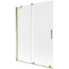 Mexen Velar 2-flügelige verschiebbare Badewannenwand 130 x 150 cm, matt, gold - 896-130-000-31-50
