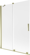 Mexen Velar 2-flügelige verschiebbare Badewannenwand 130 x 150 cm, matt, gold - 896-130-000-31-50