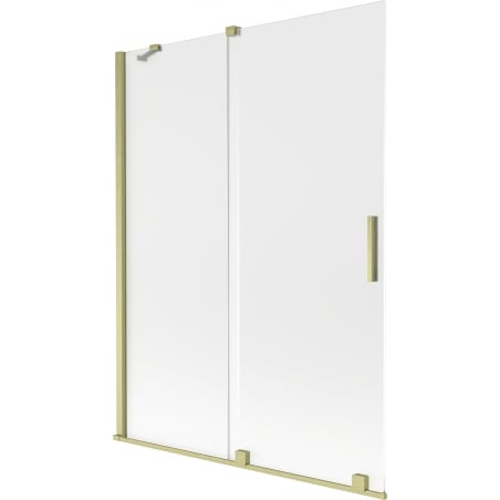 Mexen Velar Wannentrennwand 2-teilig verschiebbar 130 x 150 cm, gefrostet, gebürstetes Gold - 896-130-000-31-55