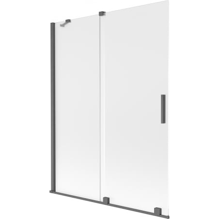 Mexen Velar Duschwand 2-flügelig verschiebbar 130 x 150 cm, mattiert, gebürstet Gun Gray - 896-130-000-31-66