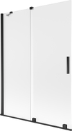 Mexen Velar Duschwand 2-flügelig verschiebbar 130 x 150 cm, matt, schwarz - 896-130-000-31-70