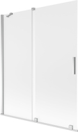 Mexen Velar Duschwand 2-teilig verschiebbar 140 x 150 cm, Matt, Chrom - 896-140-000-31-01