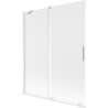 Mexen Velar Duschabtrennung mit 2 Schiebetüren 140 x 150 cm, Milchglas, Weiß - 896-140-000-31-20