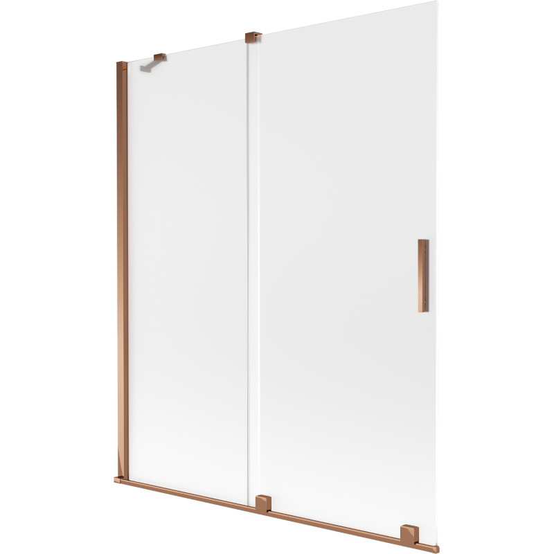 Mexen Velar 2-flügelige Schiebeduschwand 140 x 150 cm, matt, Roségold - 896-140-000-31-60