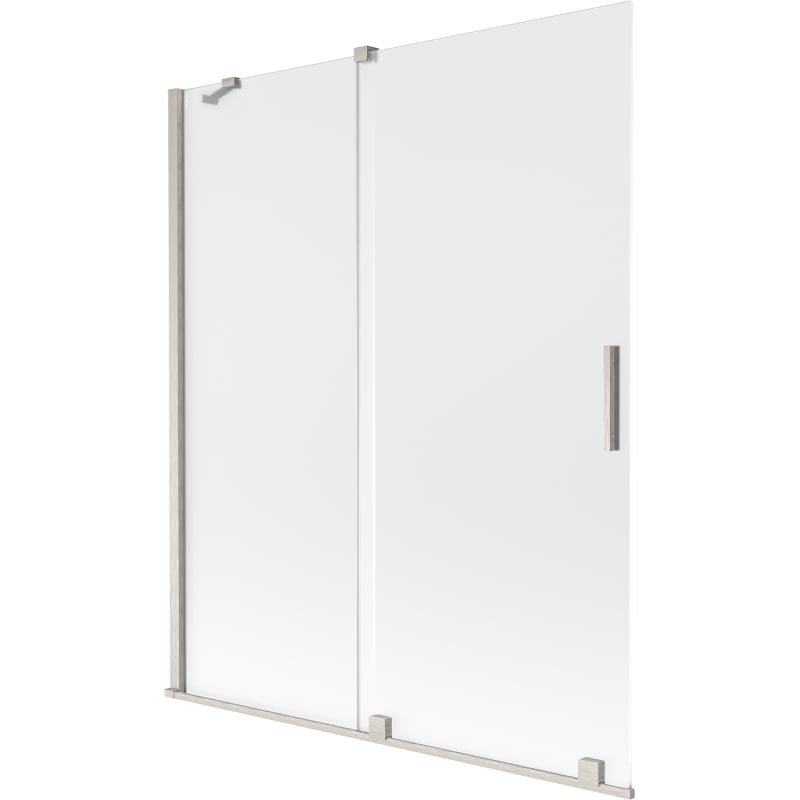 Mexen Velar Duschwand 2-flügelig verschiebbar 140 x 150 cm, matt, gebürsteter Nickel - 896-140-000-31-97