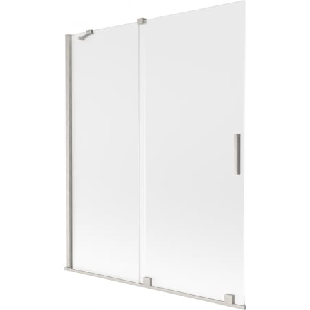 Mexen Velar Duschwand 2-flügelig verschiebbar 140 x 150 cm, matt, gebürsteter Nickel - 896-140-000-31-97