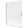 Mexen Velar Duschwand 2-flügelig verschiebbar 140 x 150 cm, matt, gebürsteter Nickel - 896-140-000-31-97