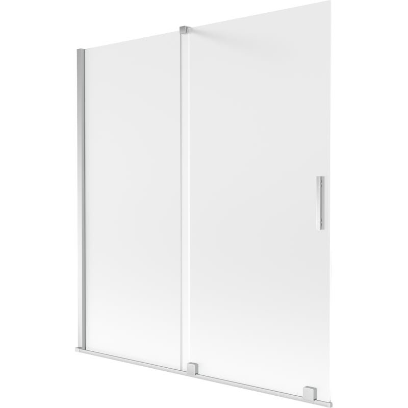 Mexen Velar Badewannenfaltwand 2-flügelig verschiebbar 150 x 150 cm, matt, chrom - 896-150-000-31-01