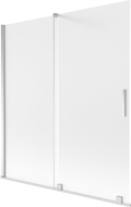 Mexen Velar Badewannenfaltwand 2-flügelig verschiebbar 150 x 150 cm, matt, chrom - 896-150-000-31-01