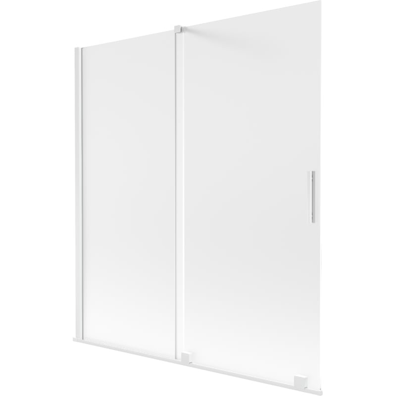 Mexen Velar Badewannenabtrennung 2-flügelig verschiebbar 150 x 150 cm, matt, weiß - 896-150-000-31-20