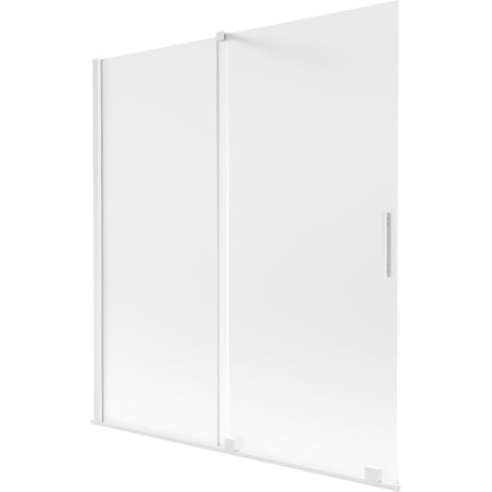 Mexen Velar Badewannenabtrennung 2-flügelig verschiebbar 150 x 150 cm, matt, weiß - 896-150-000-31-20