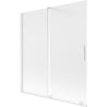 Mexen Velar Badewannenabtrennung 2-flügelig verschiebbar 150 x 150 cm, matt, weiß - 896-150-000-31-20