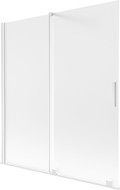 Mexen Velar Badewannenabtrennung 2-flügelig verschiebbar 150 x 150 cm, matt, weiß - 896-150-000-31-20