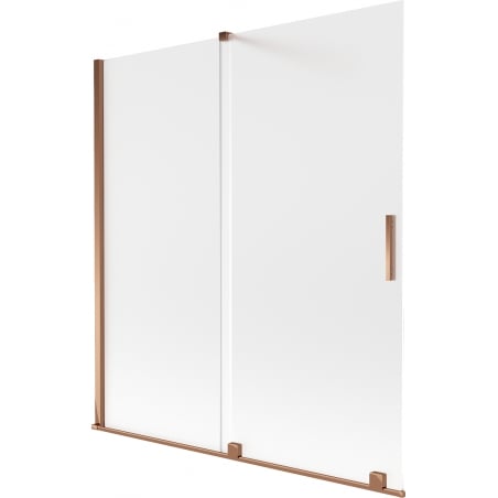 Mexen Velar Badewannenabtrennung 2-flügelig verschiebbar 150 x 150 cm, matt, Roségold - 896-150-000-31-60