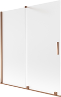 Mexen Velar Badewannenabtrennung 2-flügelig verschiebbar 150 x 150 cm, matt, Roségold - 896-150-000-31-60