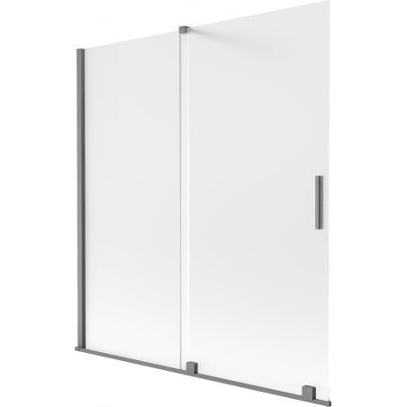Mexen Velar Badewannenwand, 2-flügelig, verschiebbar, 150 x 150 cm, matt, Gun Metal - 896-150-000-31-95