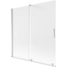 Mexen Velar Badewannenabtrennung 2-flügelig verschiebbar 160 x 150 cm, matt, Chrom - 896-160-000-31-01