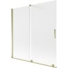 Mexen Velar Duschwand 2-flügelig verschiebbar 160 x 150 cm, matt, gold - 896-160-000-31-50