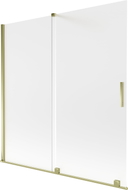Mexen Velar Duschwand 2-flügelig verschiebbar 160 x 150 cm, matt, gold - 896-160-000-31-50
