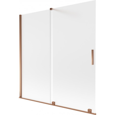 Mexen Velar Duschabtrennung für Badewanne 2-flügelig verschiebbar 160 x 150 cm, Matt, Roségold - 896-160-000-31-60