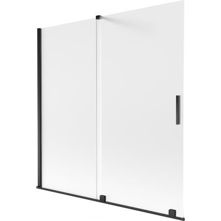 Mexen Velar 2-flügelige, verschiebbare Badewannenwand 160 x 150 cm, satiniert, schwarz - 896-160-000-31-70