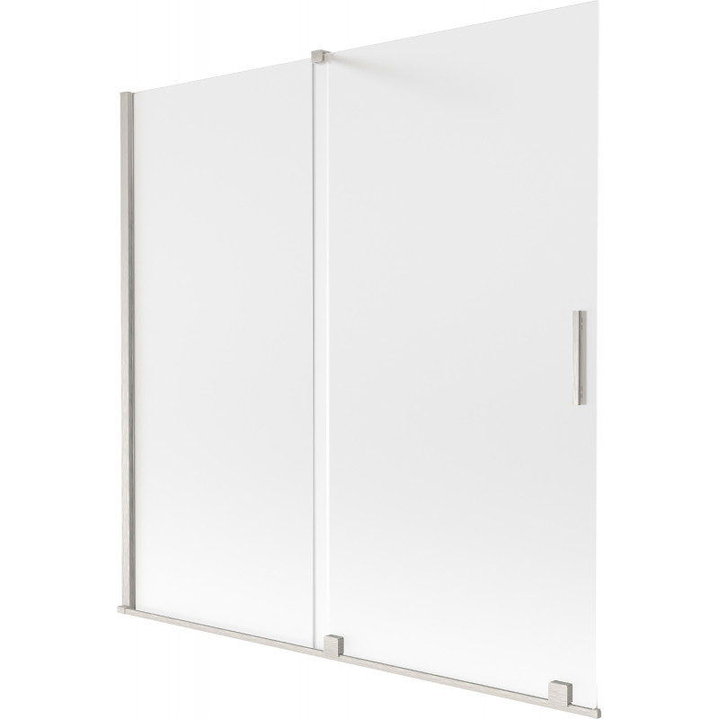 Mexen Velar Duschwand 2-flügelig, schiebbar 160 x 150 cm, mattiert, gebürstetes Nickel - 896-160-000-31-97