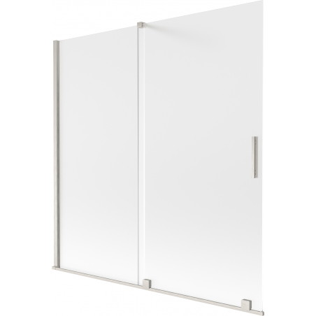 Mexen Velar Duschwand 2-flügelig, schiebbar 160 x 150 cm, mattiert, gebürstetes Nickel - 896-160-000-31-97