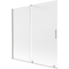 Mexen Velar Duschwand 2-flügelig, schiebbar 160 x 150 cm, mattiert, gebürstetes Nickel - 896-160-000-31-97