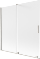 Mexen Velar Duschwand 2-flügelig, schiebbar 160 x 150 cm, mattiert, gebürstetes Nickel - 896-160-000-31-97