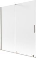 Mexen Velar Badewannenabtrennung 2-flügelig, 150 x 150 cm, matt, gebürsteter Nickel - 896-150-000-31-97