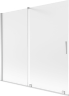 Mexen Velar Duschabtrennung 2-flügelig verschiebbar 170 x 150 cm, matt, Chrom - 896-170-000-31-01
