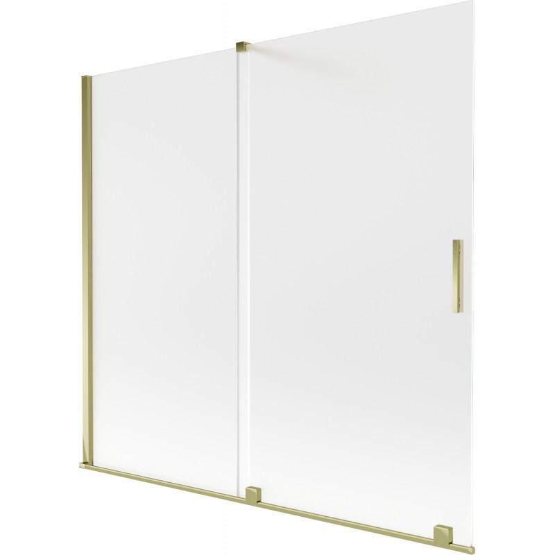 Mexen Velar Duschwand 2-flügelig schiebbar 170 x 150 cm, matt, gold - 896-170-000-31-50