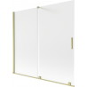 Mexen Velar Badewannenwand 2-flügelig verschiebbar 170 x 150 cm, matt, gold gebürstet - 896-170-000-31-55